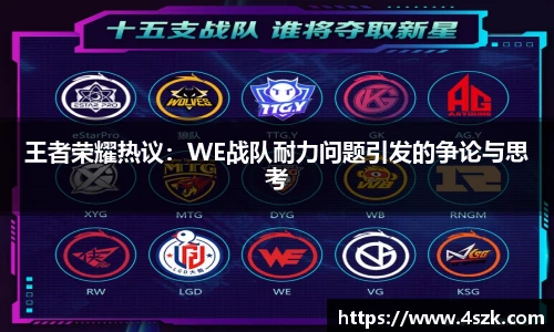 王者荣耀热议：WE战队耐力问题引发的争论与思考